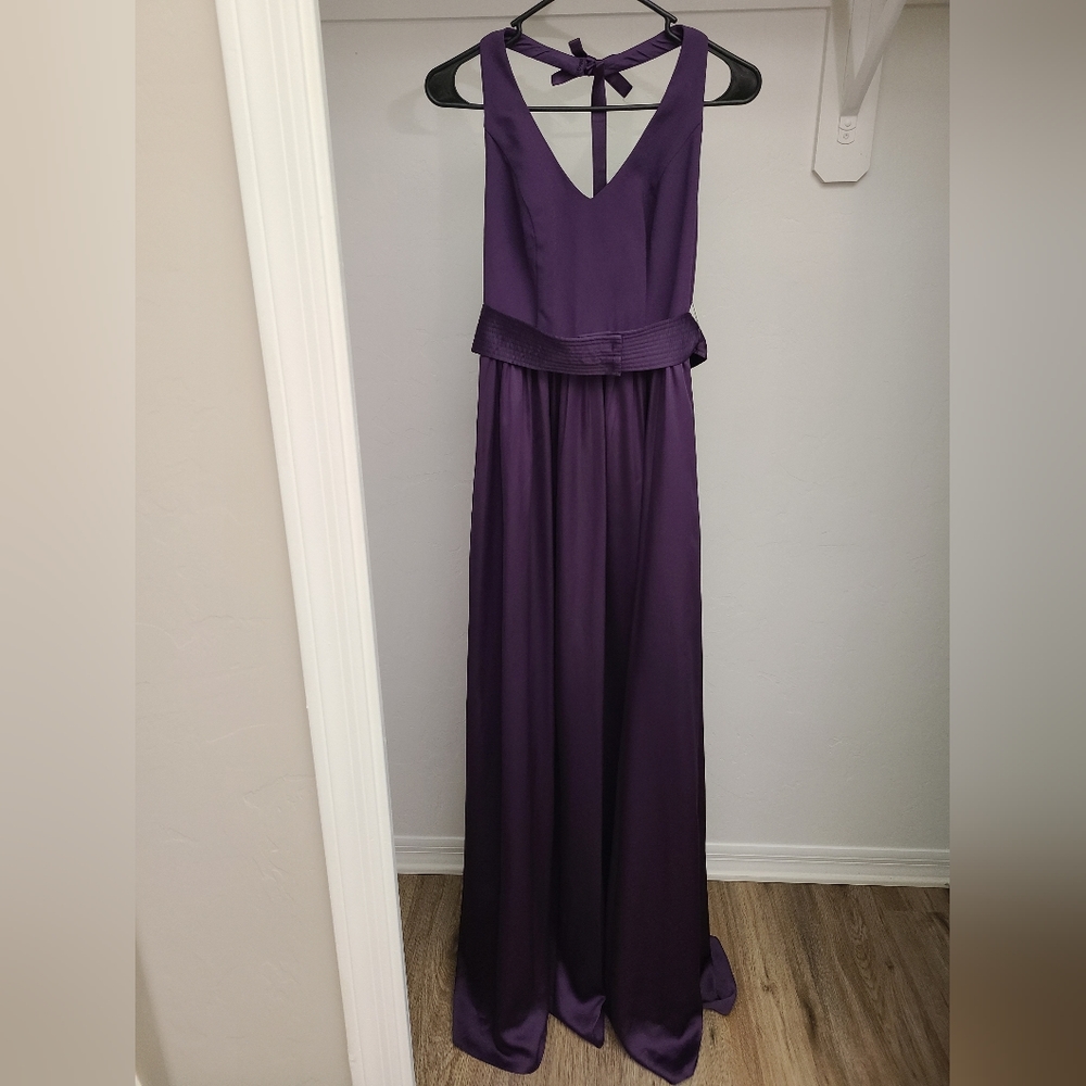 Vera Wang Royal Purple Slit Dress Size 2